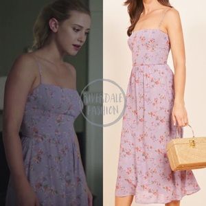 Reformation Rosehip Dress (Size 2, floral purple/yvette)